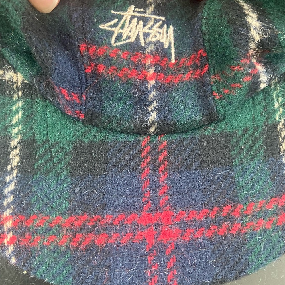 Stussy Plaid Winter Hat Cap with Ear Flaps
